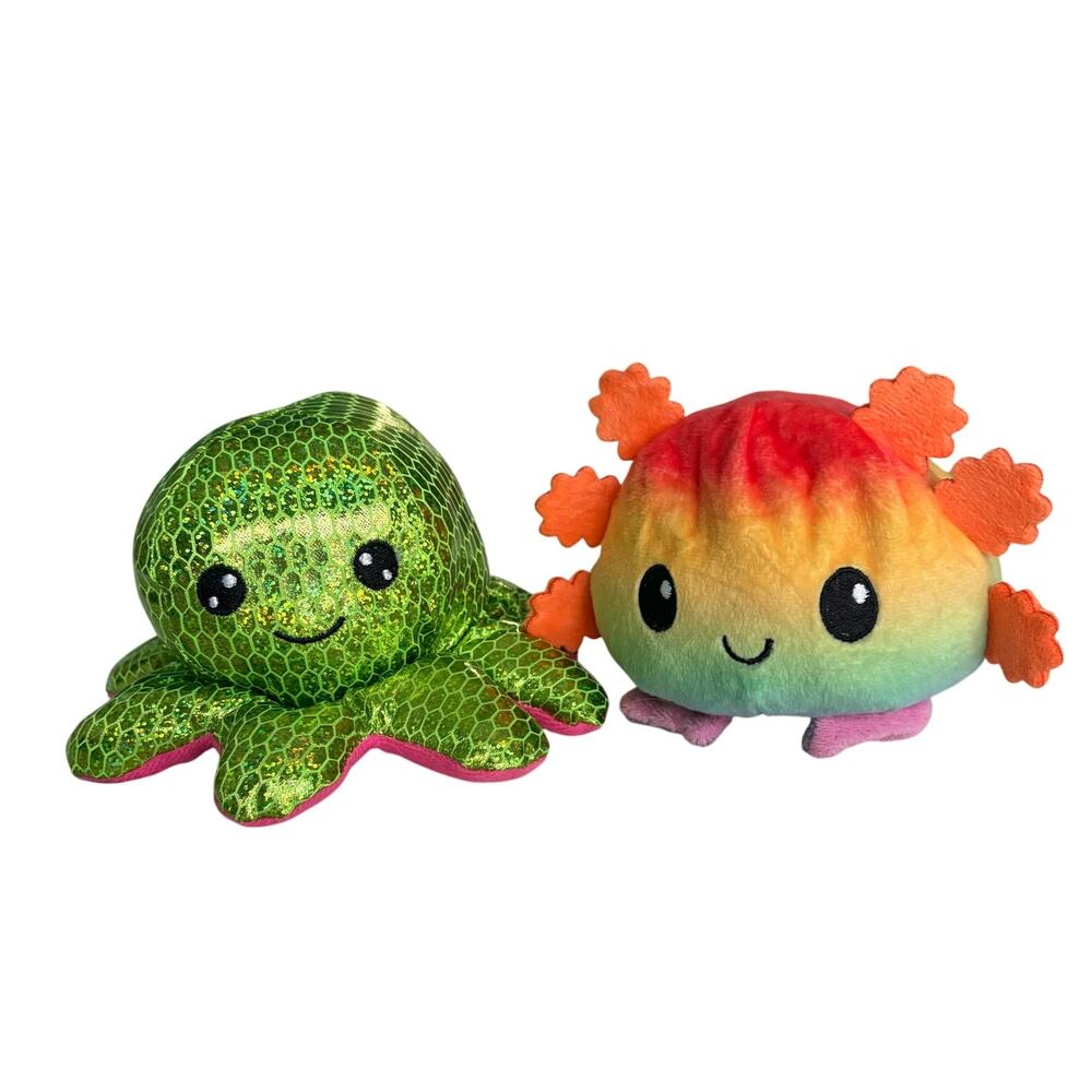 TeeTurtle Axolotl Goffa Octopus Plush Set of 2